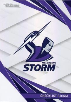 2024 NRL Traders Titanium - Pearl Special #PS064 Melbourne Storm Checklist Front